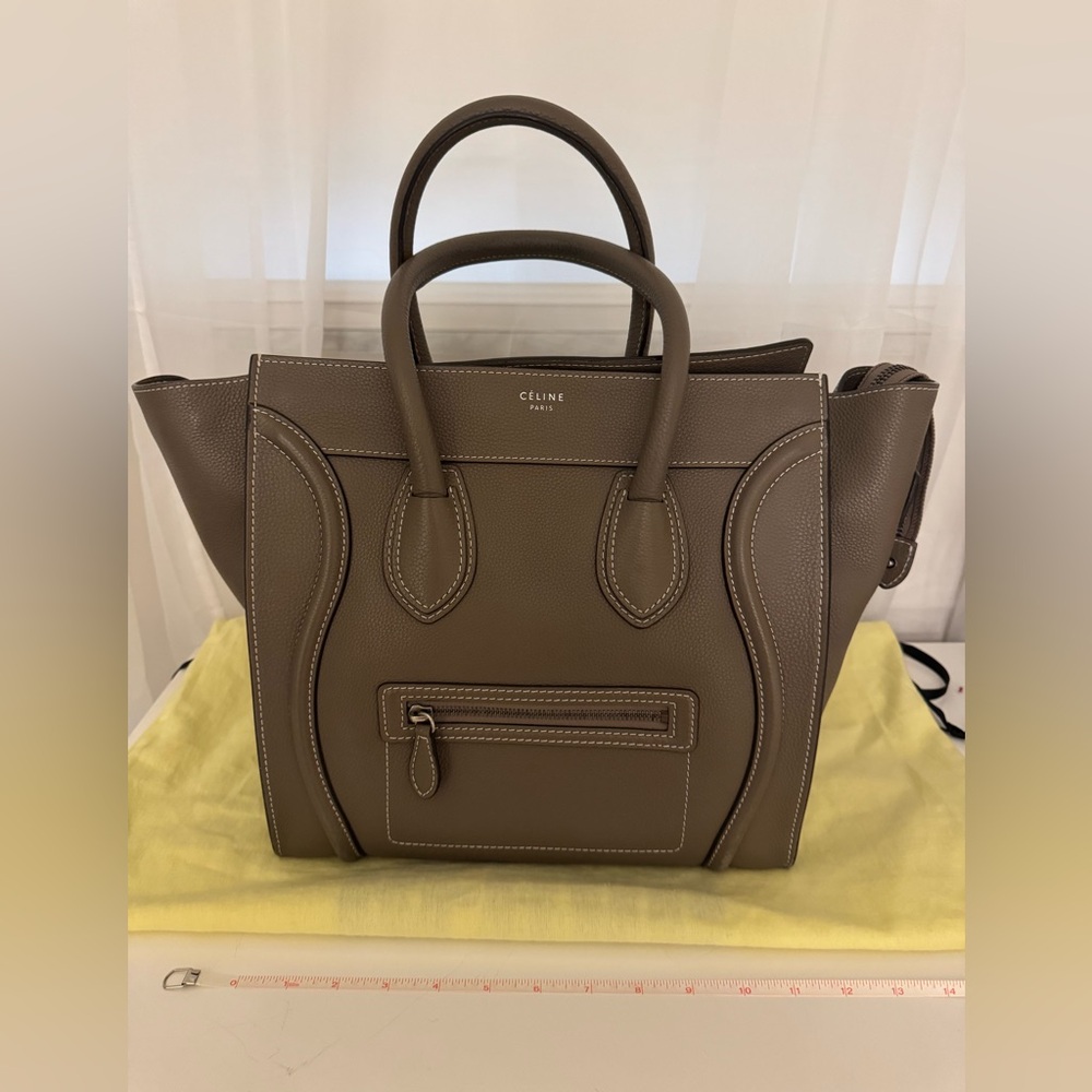 Authentic Celine grey pebble luggage Mini (medium)
